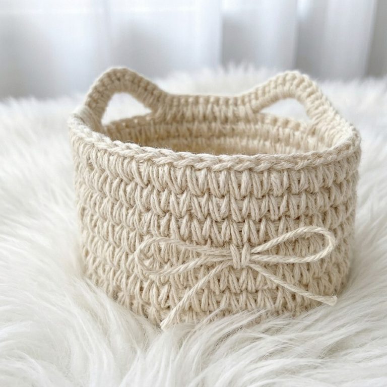 Easy Crochet Kitten Cachepot Pattern for Adorable Storage