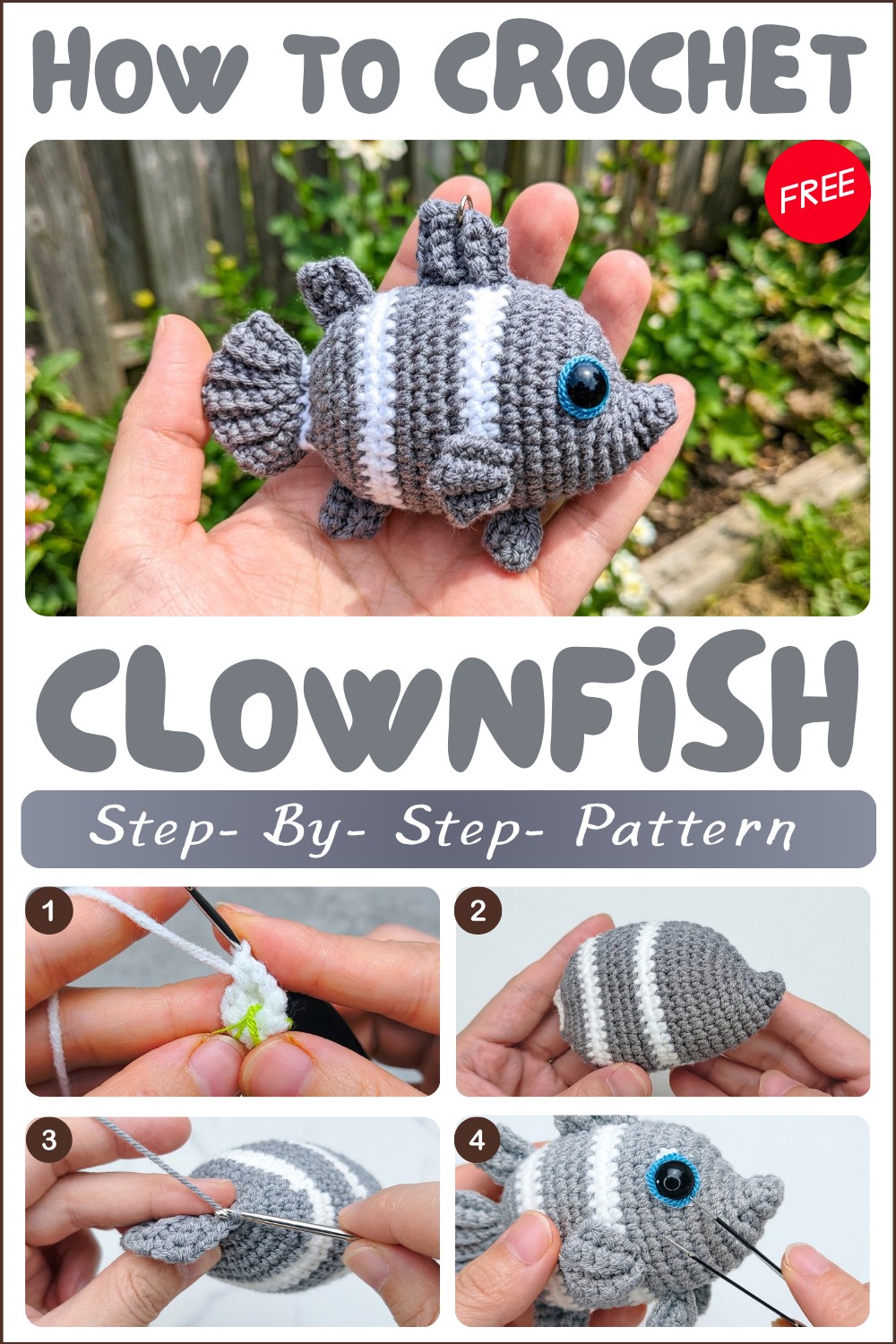 Free Crochet a Clownfish Keychain Pattern for a Playful Accessory