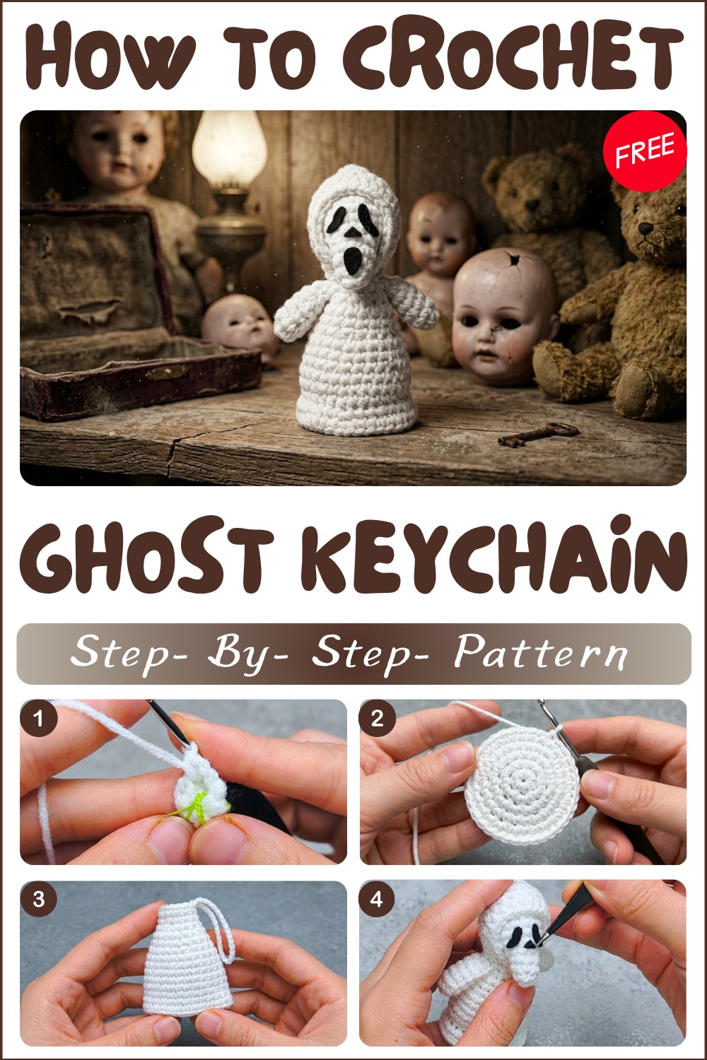 How to Crochet Ghost Keychain Pattern for Trendy Everyday Style