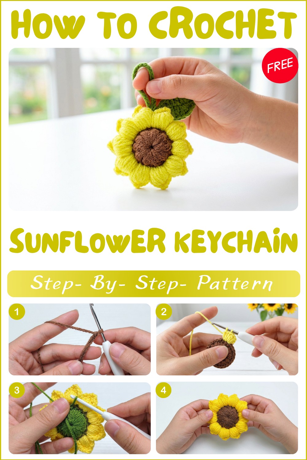 How to Crochet Sunflower Keychain Pattern for Stunning Looks