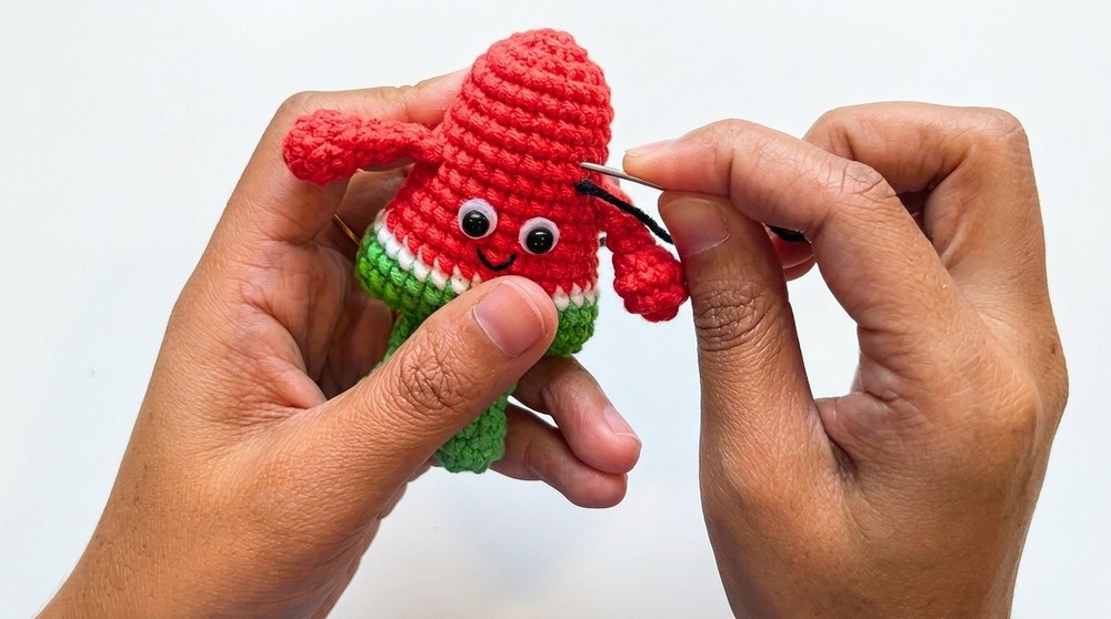 How to Crochet a Watermelon Keychain Pattern for Summer Vibe