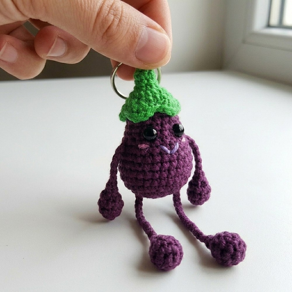 How to Crochet an Eggplant Pattern for Cute Home Décor