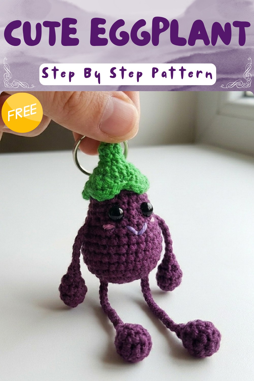 How to Crochet an Eggplant Pattern for Cute Home Décor