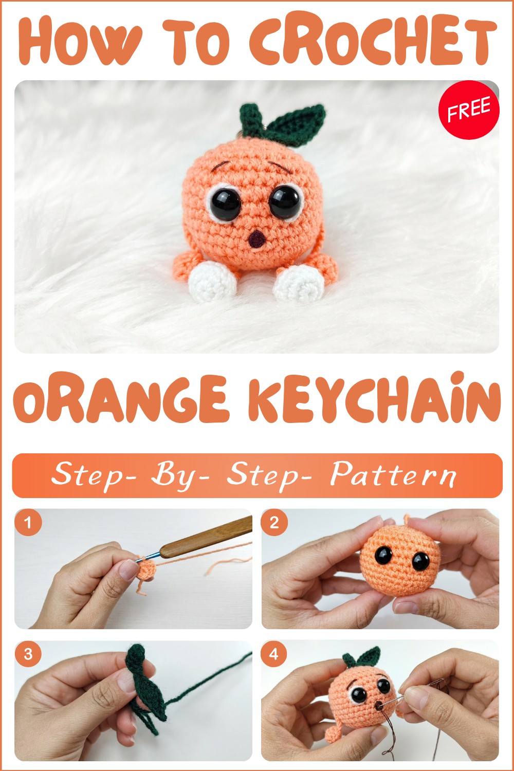 How to Crochet an Orange Keychain Pattern for Beginners