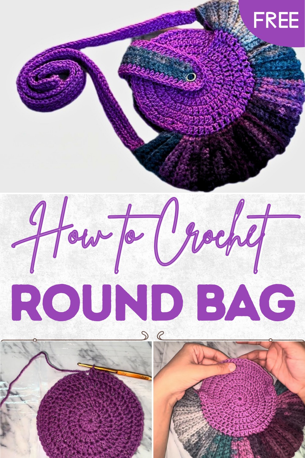Simple Crochet Round Bag Pattern