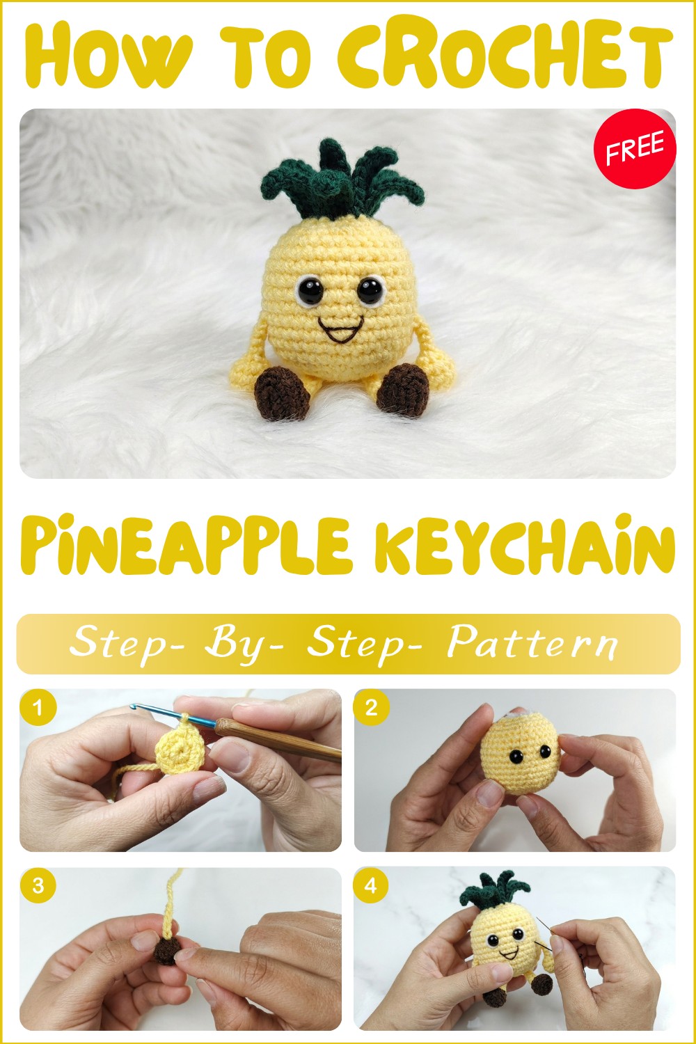 Step-by-Step Crochet Pineapple Keychain Pattern for a Fun Look