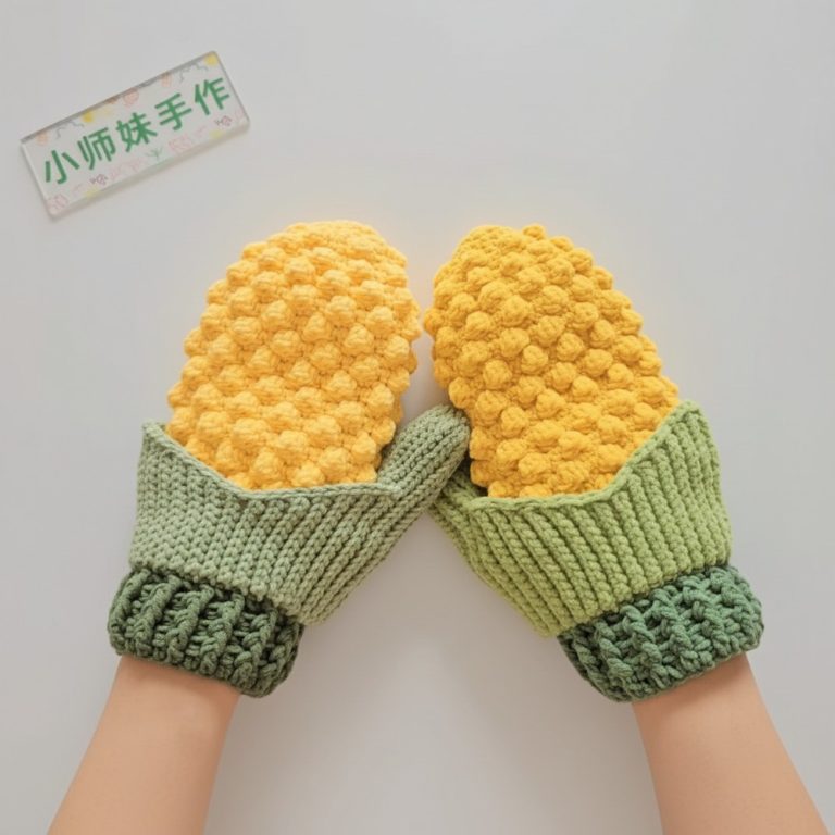 Easy & Free Crochet Corn Glove Pattern for Elegant Hands