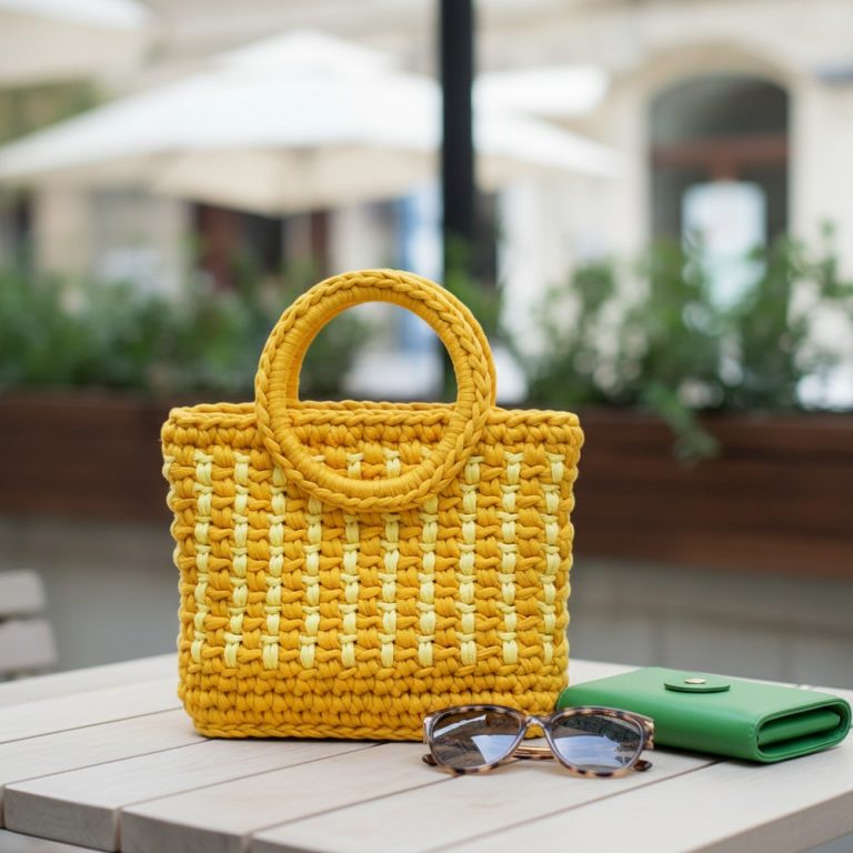 Creative Steps to Crochet T-Shirt Yarn Bag Pattern for Daily Glam