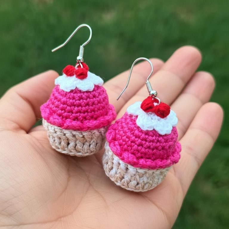 How to Free Crochet Cupcake Earrings Pattern for Adorable Vibes