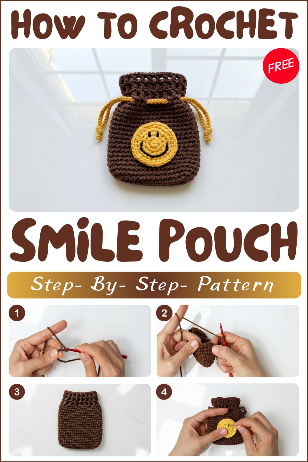 Cheerful Crochet Smile Pouch Pattern for Little Treasures