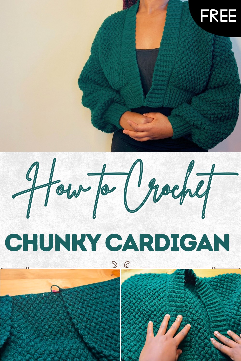 Crochet Easy Chunky Cardigan Tutorial