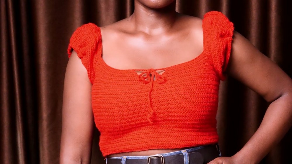 Crochet Ruffle Crop Top Tutorial 1