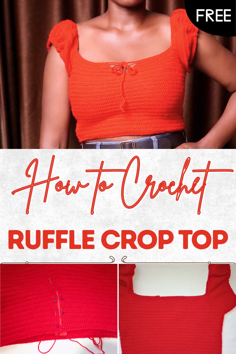 Crochet Ruffle Crop Top Tutorial