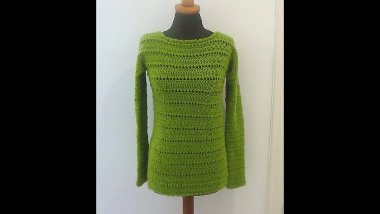 Crochet Top Down Sweater Pattern 1