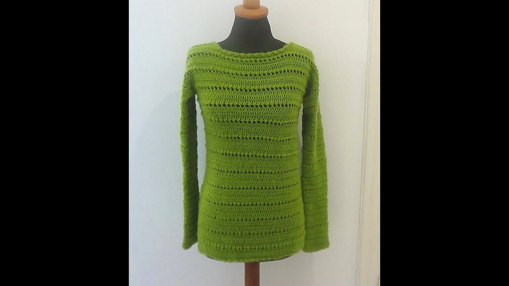 Crochet Top Down Sweater Pattern 1
