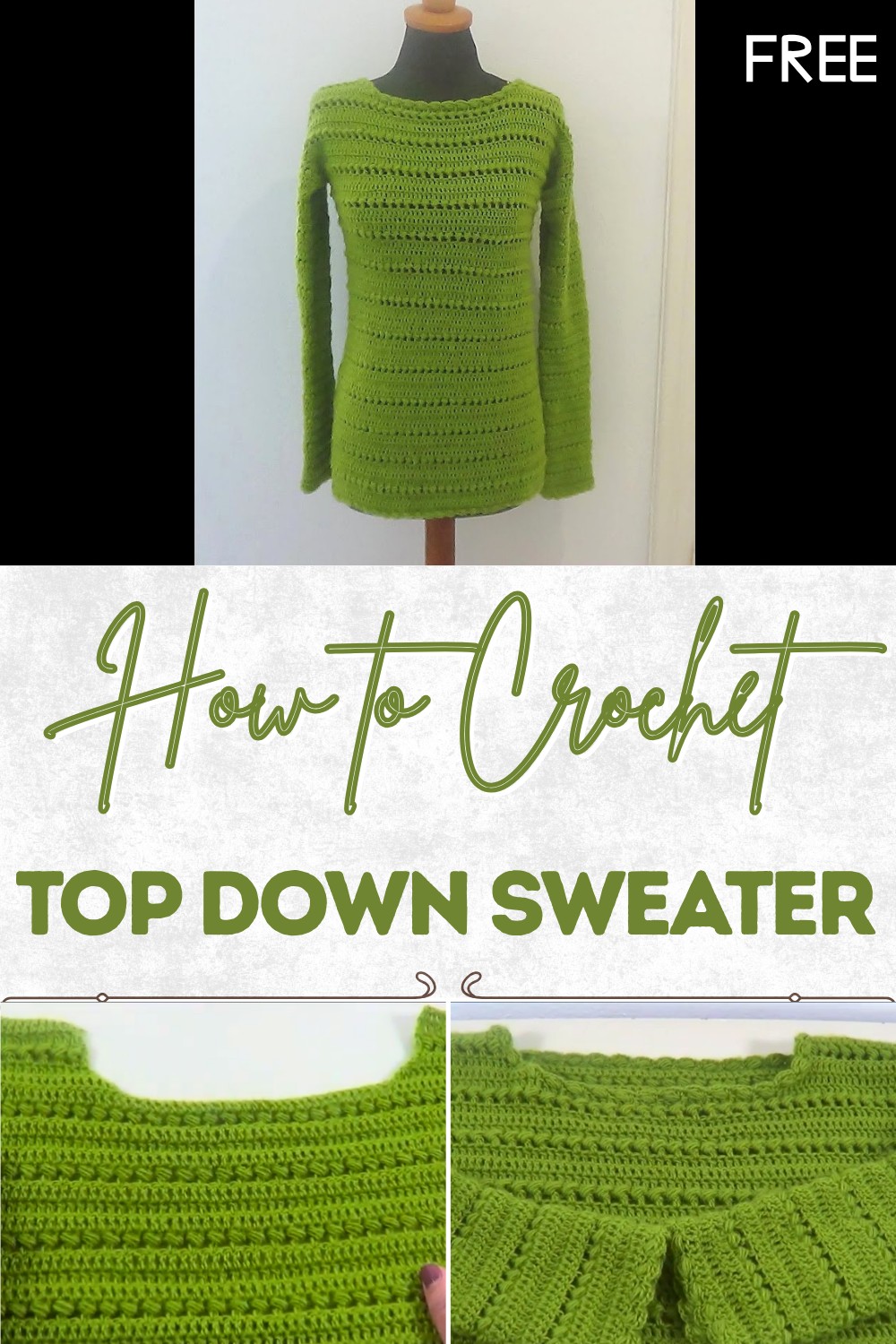 Crochet Top Down Sweater Pattern