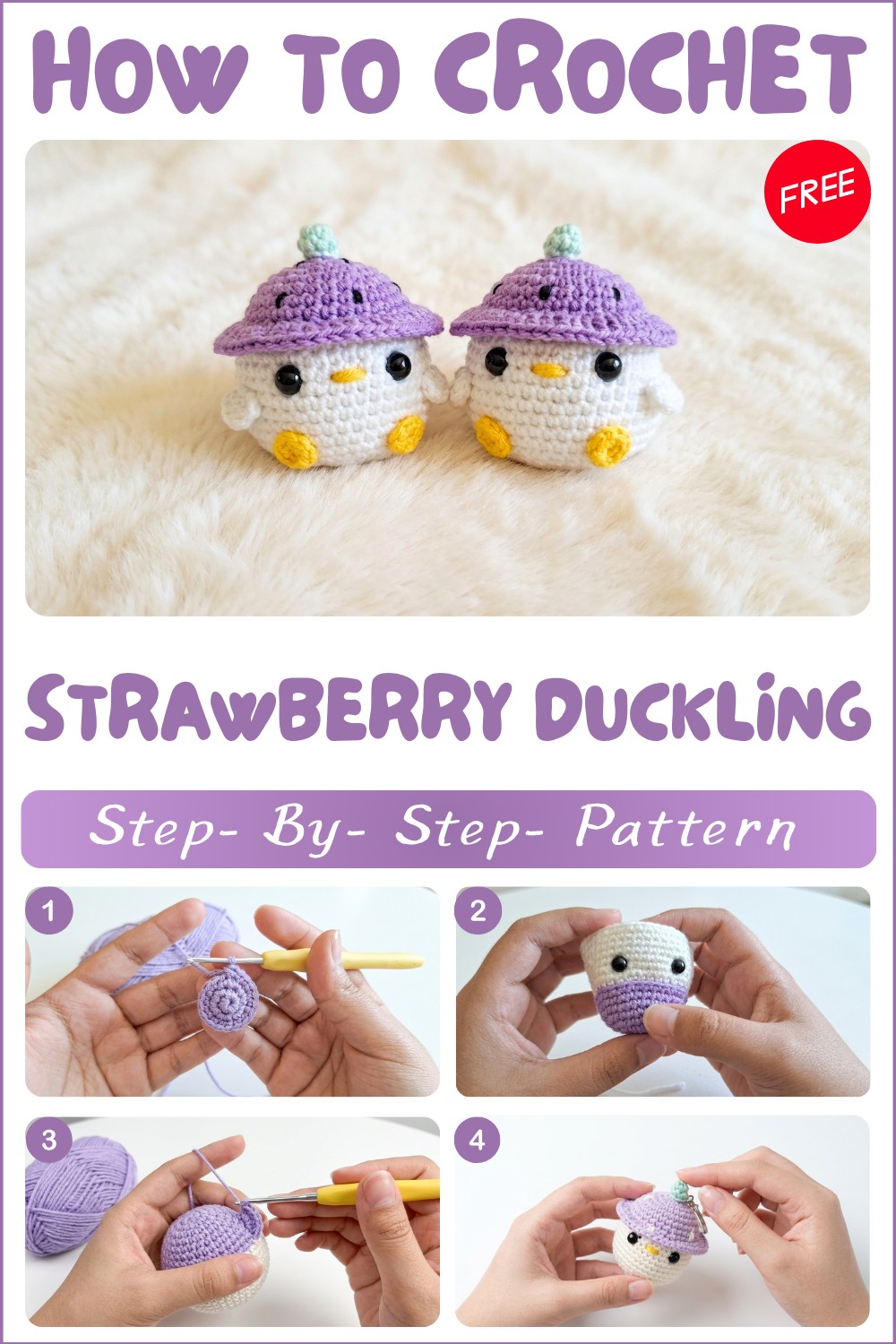 Giftable Crochet Strawberry Duckling Pattern for Special Moments
