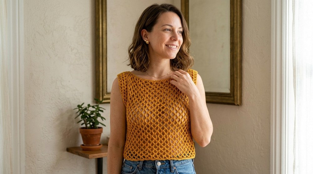 Glam Crochet Mesh Top Pattern for Everyday Luxury