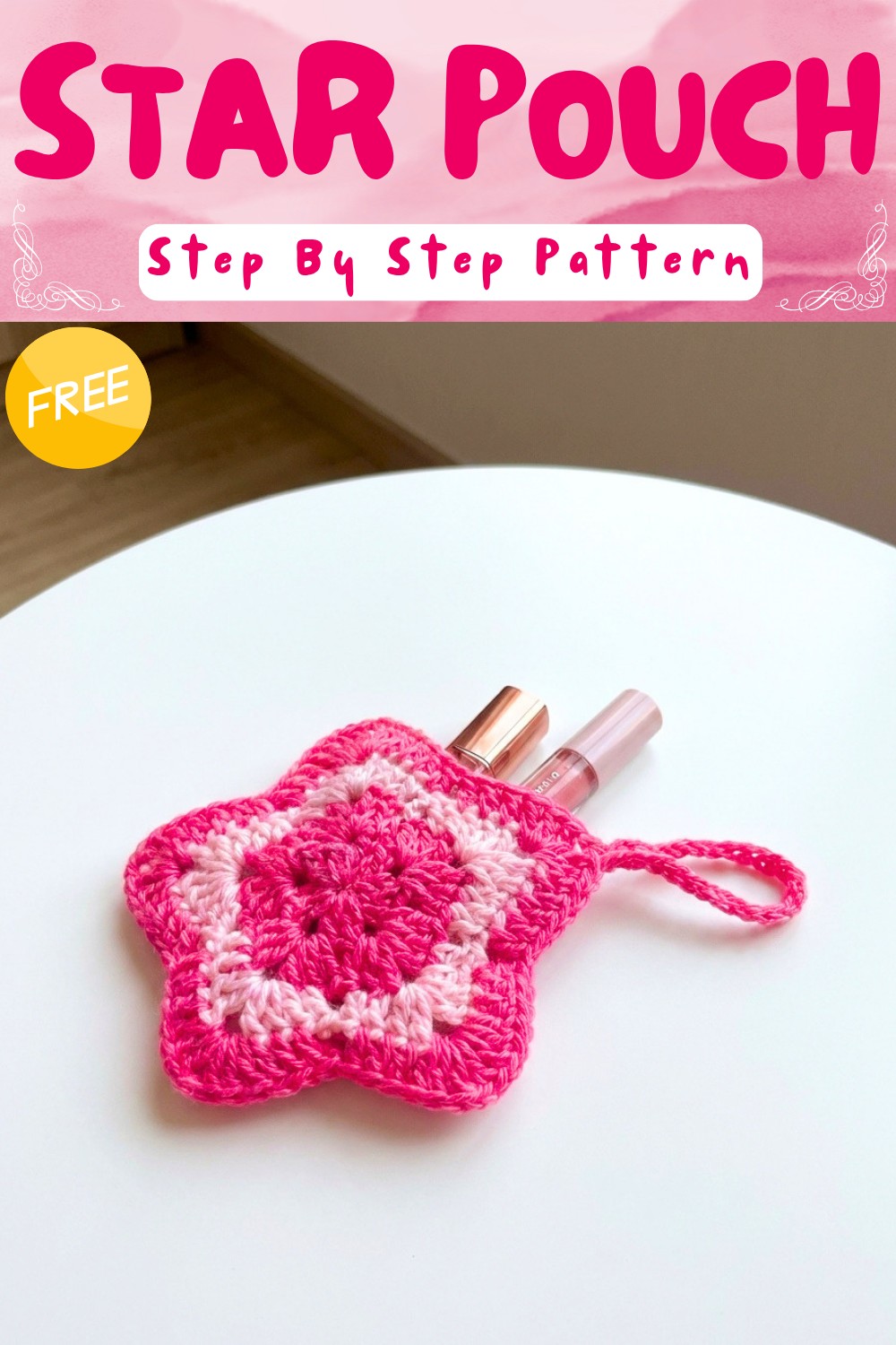 Miniature Crochet Star Pouch Pattern with Cute Star Vibes