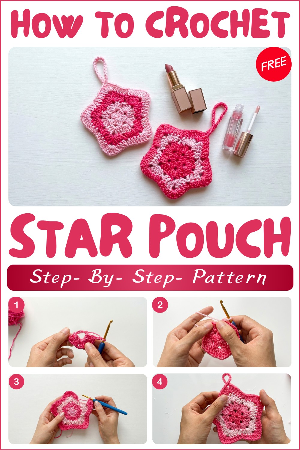 Miniature Crochet Star Pouch Pattern with Cute Star Vibes
