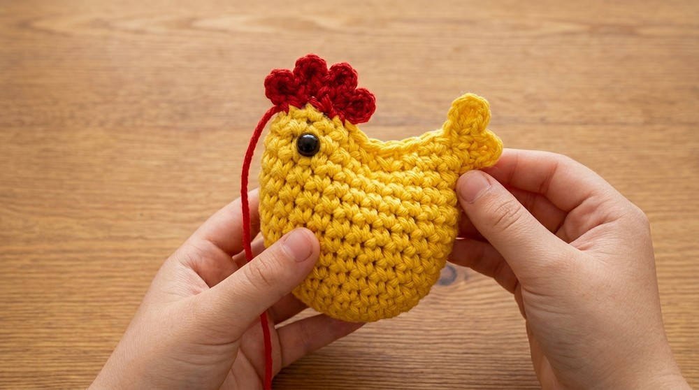 free crochet chicken swing pattern for charming rustic decor