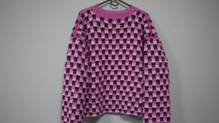 Crochet Checkered Sweater Tutorial 3