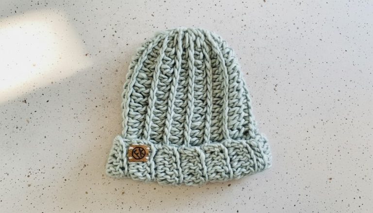 Crochet Chunky Ribbed Hat Pattern 1