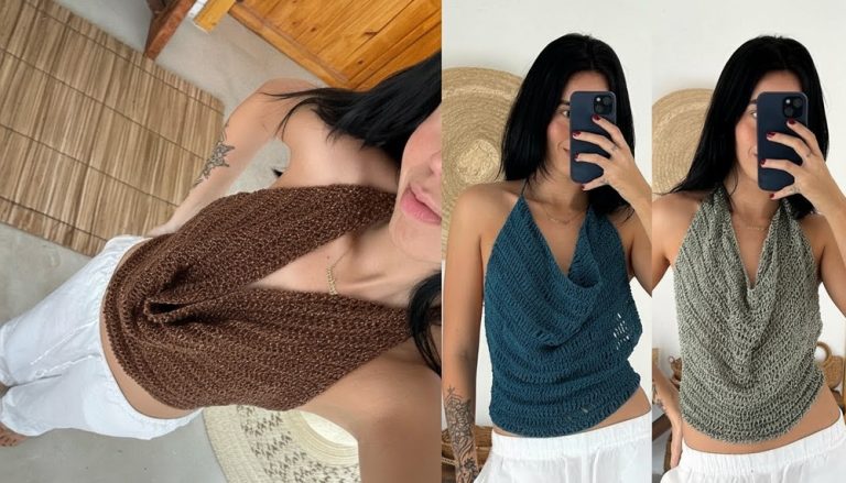 Crochet Cowl Top Tutorial 1