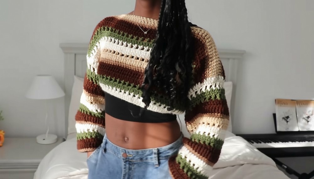 Crochet Cropped Sweater Tutorial 2