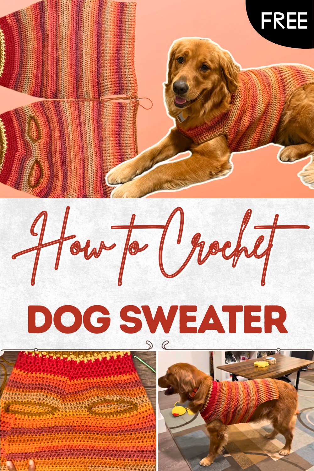 Crochet Dog Sweater Tutorial