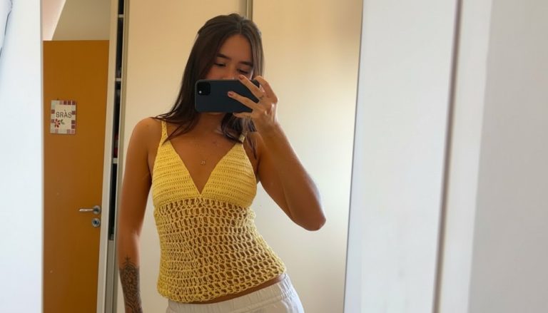 Crochet Double Stitches Top Pattern 1