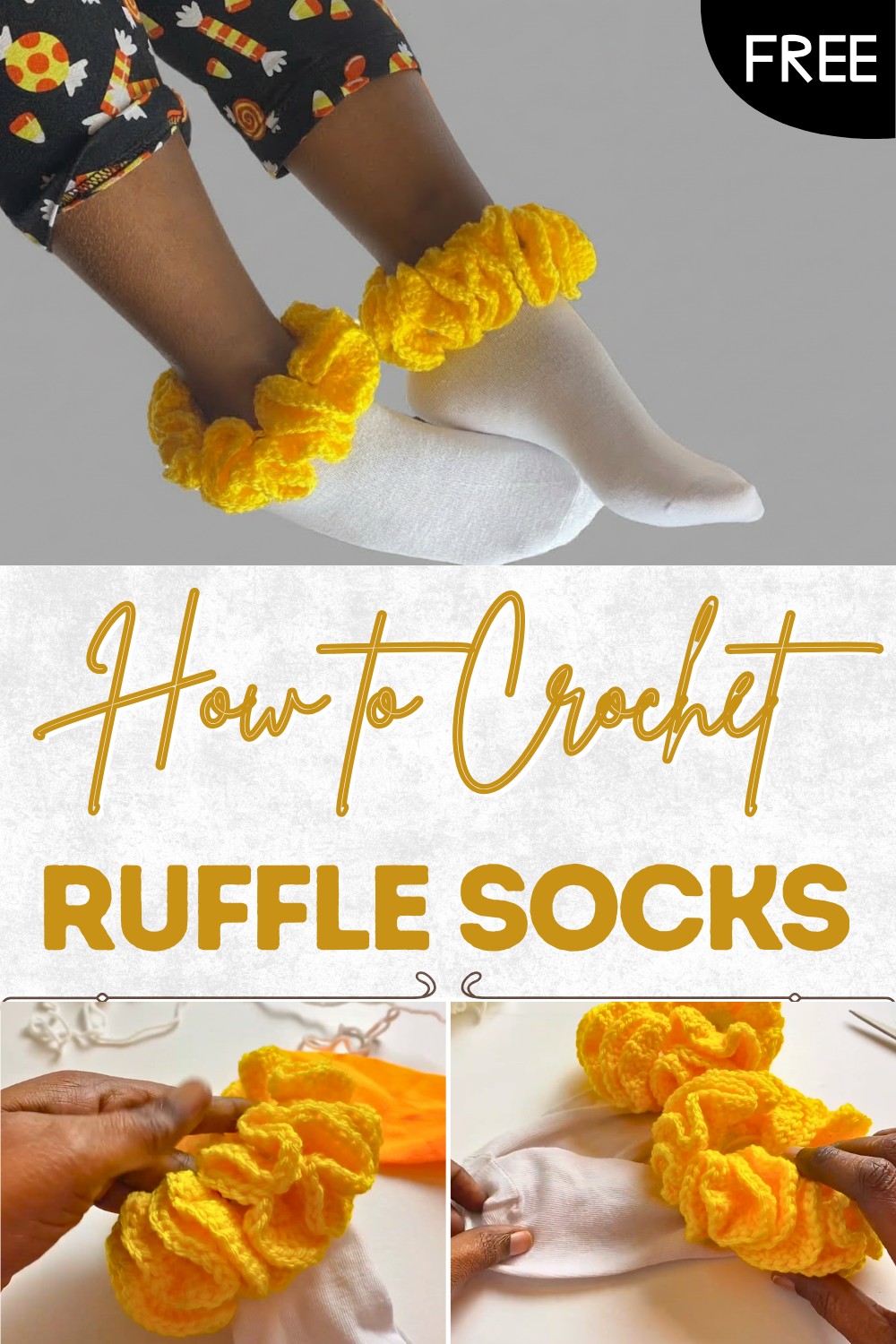 Crochet Easy Ruffle Socks Pattern