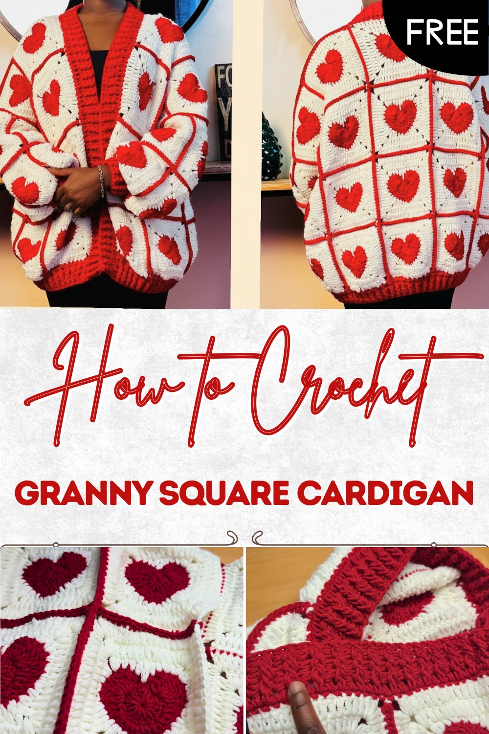 Crochet Granny Square Cardigan