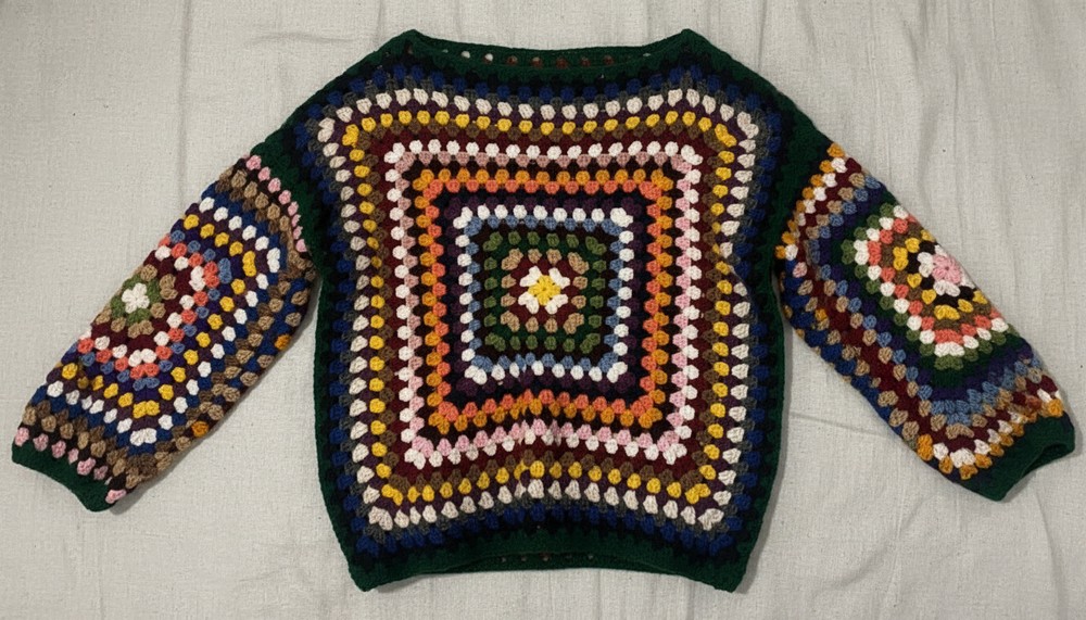Crochet Granny Square Sweater 1