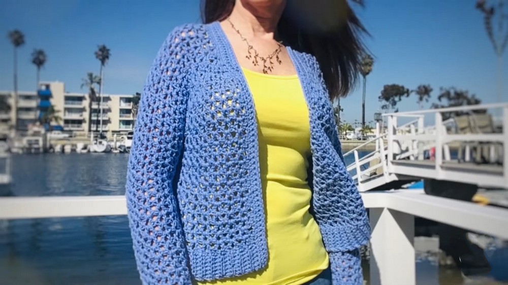 Crochet Mesh Cardigan Pattern 2