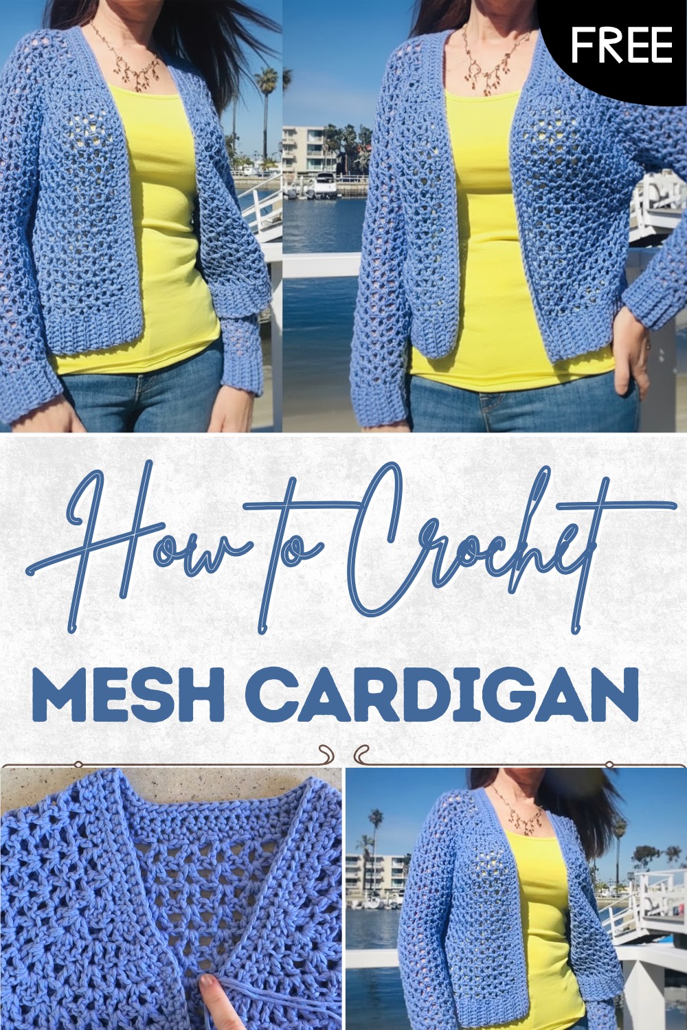 Crochet Mesh Cardigan Pattern