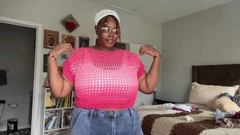 Crochet Mesh Crop Top Pattern 1