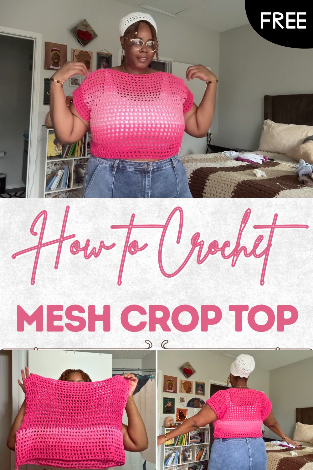 Crochet Mesh Crop Top Pattern