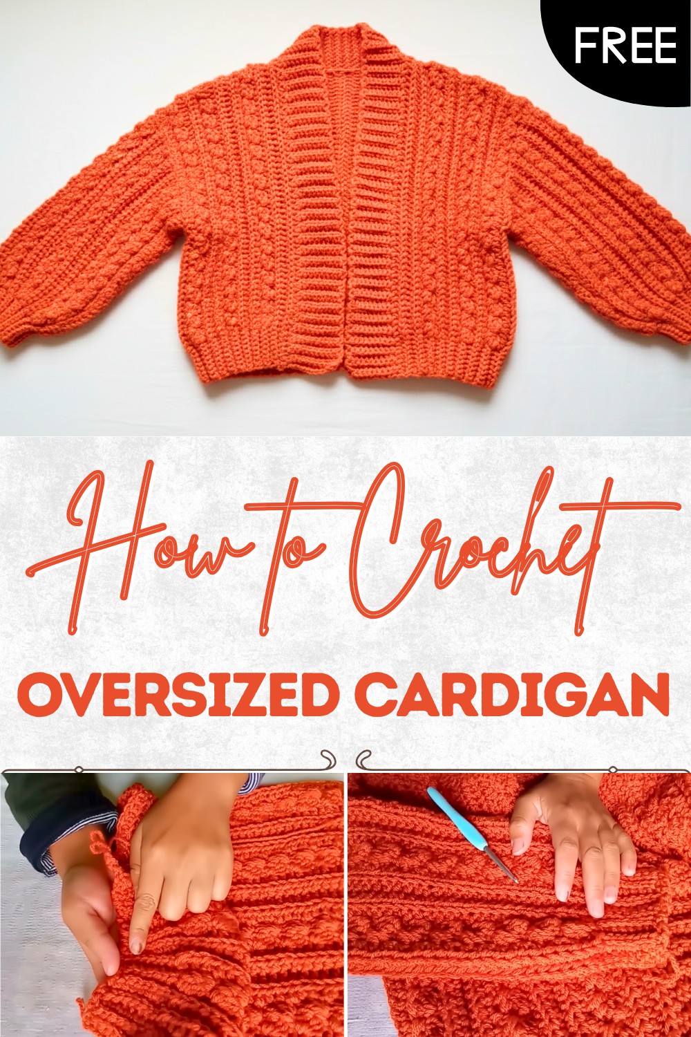 Crochet Oversized Cardigan Pattern