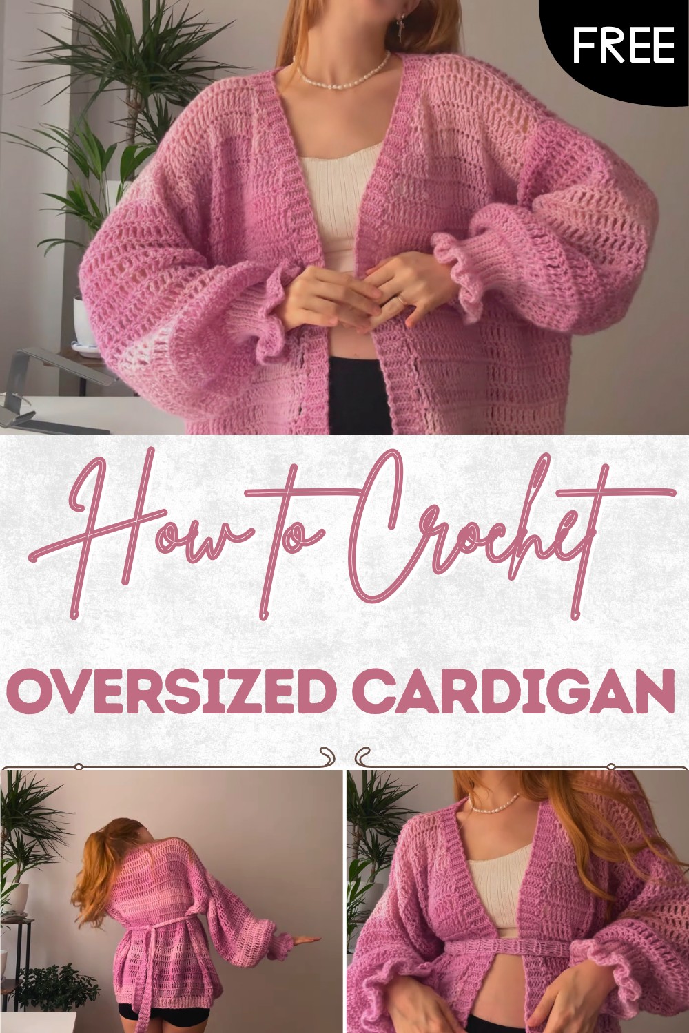Crochet Oversized Cardigan Pattern