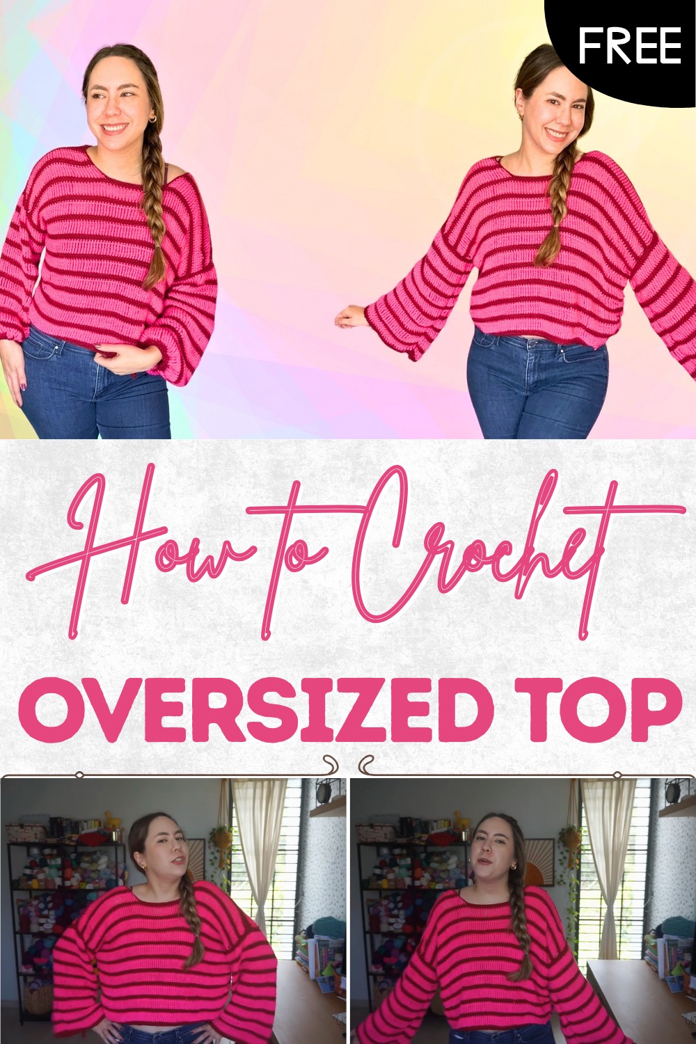 Crochet Oversized Top Pattern