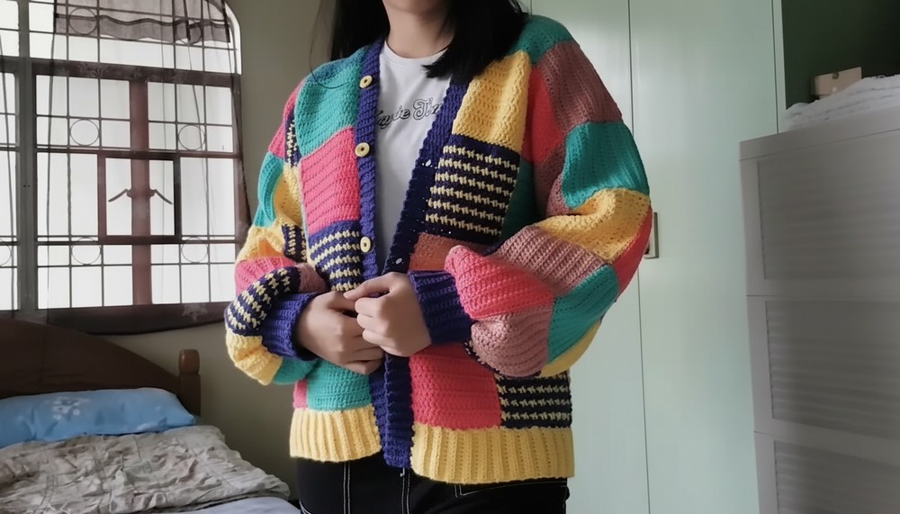 Crochet Patchwork Cardigan Pattern 2
