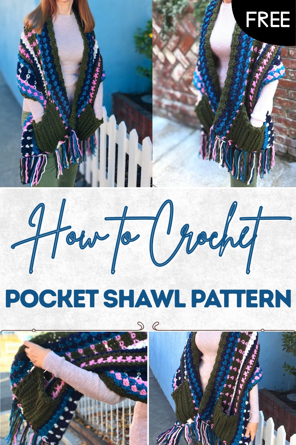 Crochet Pocket Shawl Pattern