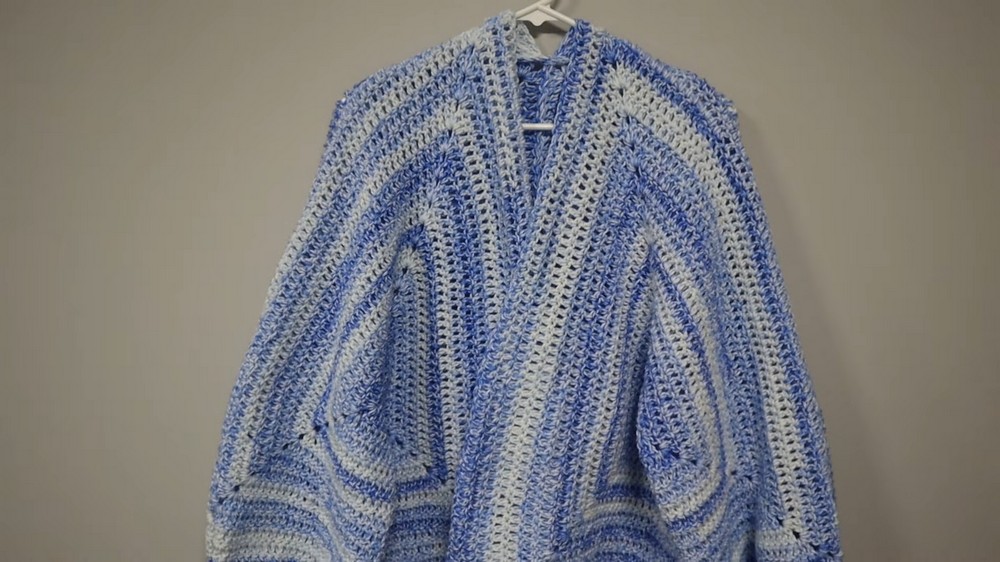 Crochet Solid Hexagon Cardigan Tutorial 1