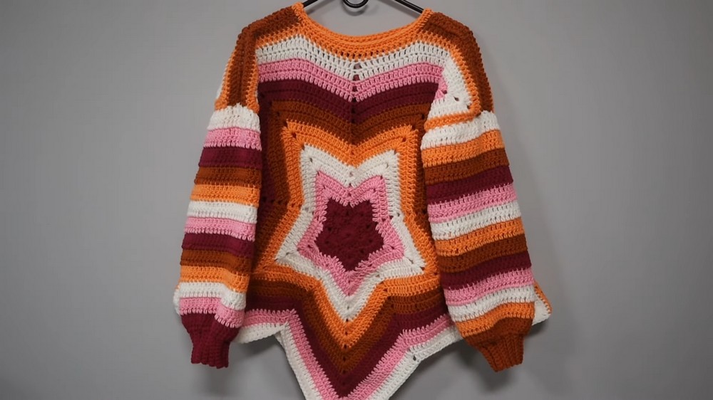 Crochet Star Sweater Tutorial 1