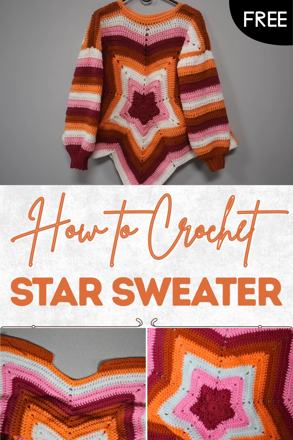 Crochet Star Sweater Tutorial