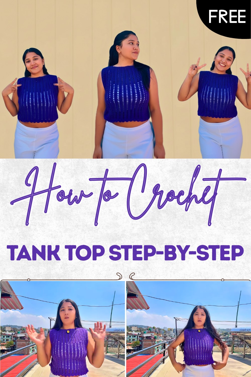 Crochet Tank Top Step-by-step Tutorial