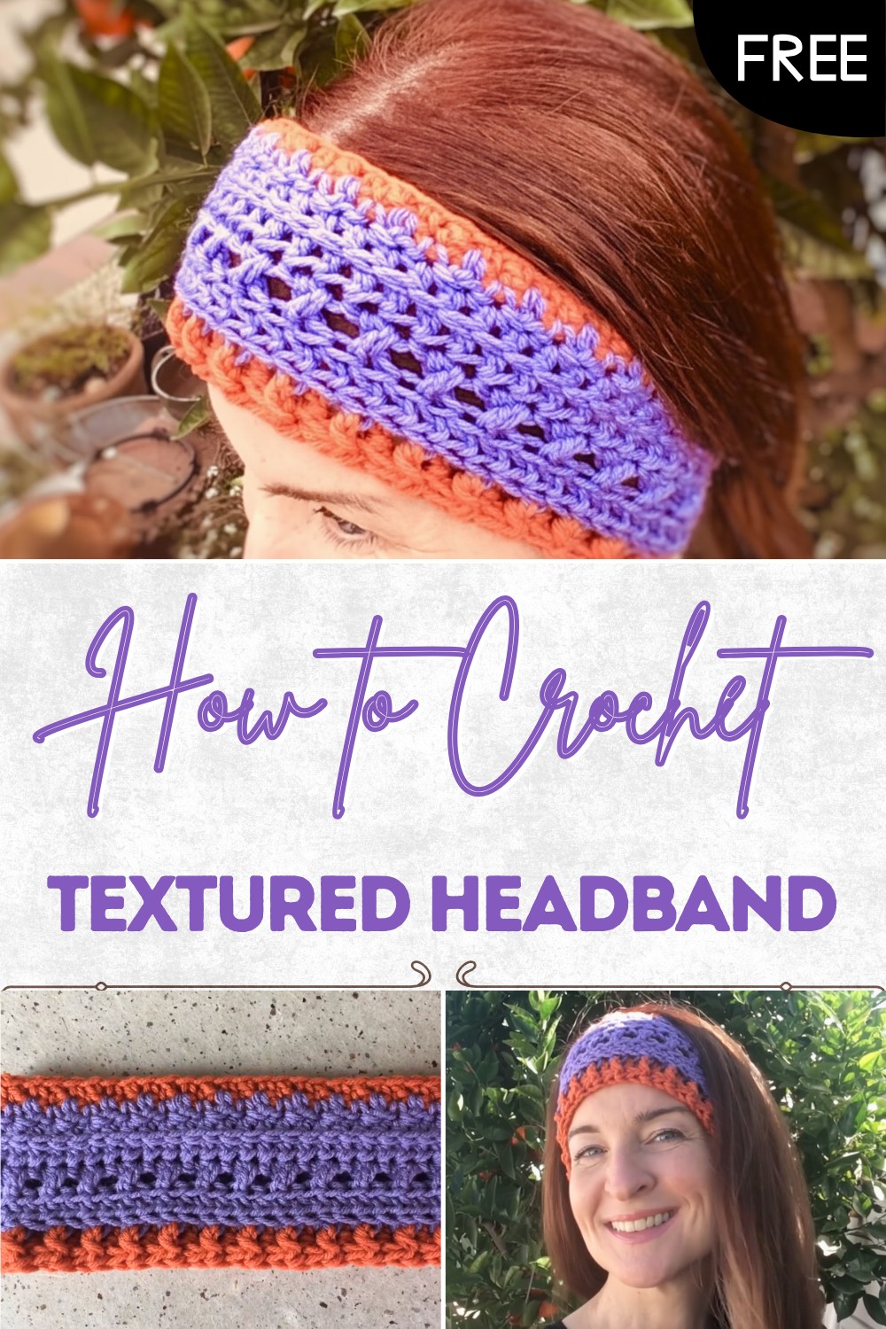 Crochet Textured Headband Pattern