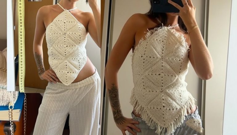 Crochet Top With Fringes Step By Step Tutorial 1