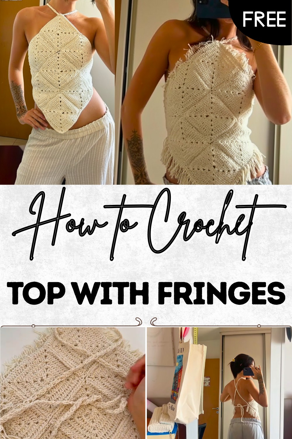 Crochet Top With Fringes Step By Step Tutorial